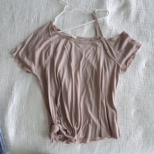 Mauve off the shoulder Short sleeve blouse